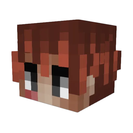 Kiluavi Minecraft avatar head, 3D render