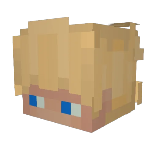 Kilui Minecraft avatar head, 3D render