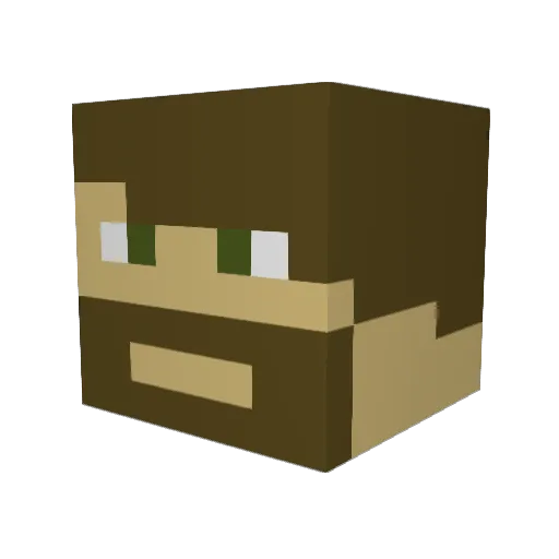 Kilvein Minecraft avatar head, 3D render