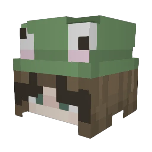 Kim357 Minecraft avatar head, 3D render