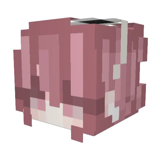 KimBiBaby Minecraft avatar head, 3D render