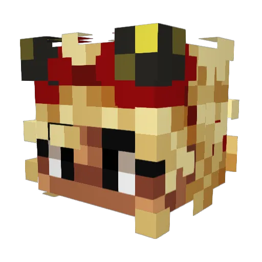 KimDare75 Minecraft avatar head, 3D render