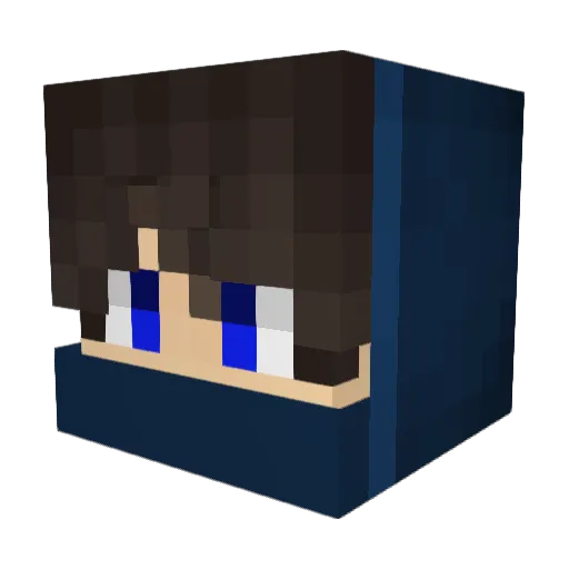 KimDzn Minecraft avatar head, 3D render