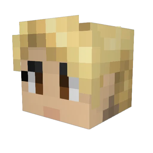 KimGalbe Minecraft avatar head, 3D render