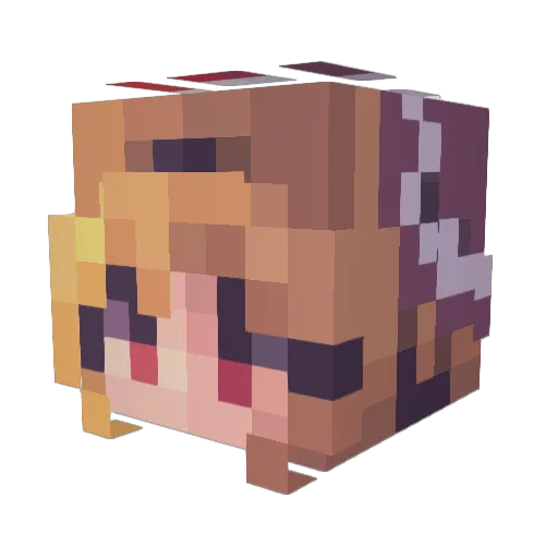 KimGlow Minecraft avatar head, 3D render