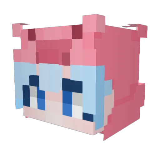 KimHaneul_ Minecraft avatar head, 3D render