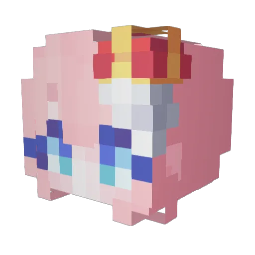 KimHyunni Minecraft avatar head, 3D render
