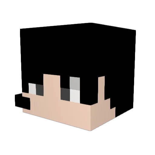 KimJaegwon Minecraft avatar head, 3D render