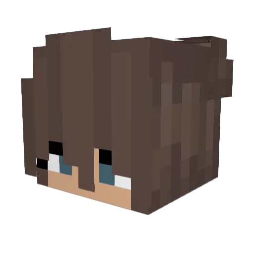 KimJiHye Minecraft avatar head, 3D render