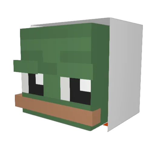 KimJonA Minecraft avatar head, 3D render