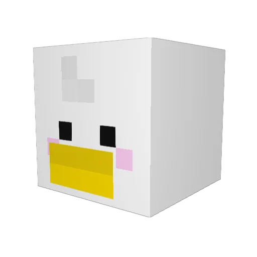 KimMinGyeong08 Minecraft avatar head, 3D render