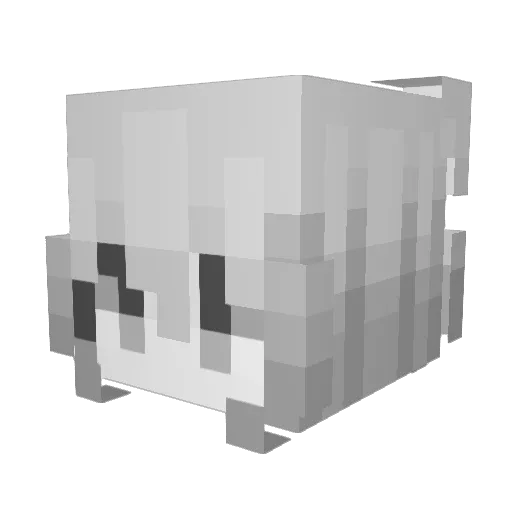 KimMoa Minecraft avatar head, 3D render