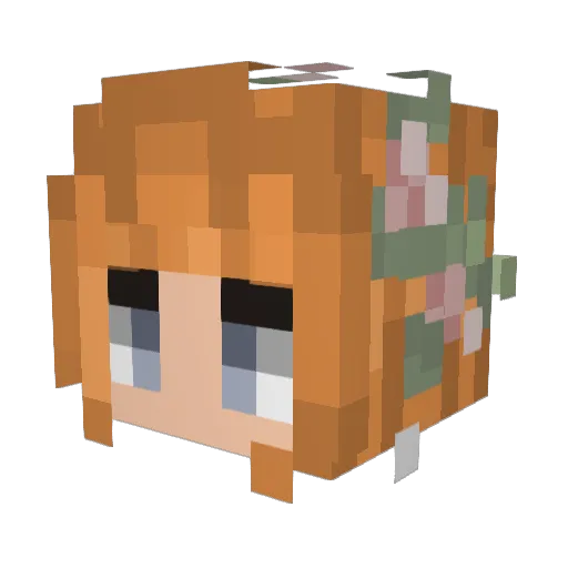 KimOnWay Minecraft avatar head, 3D render