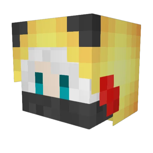 KimPePa Minecraft avatar head, 3D render