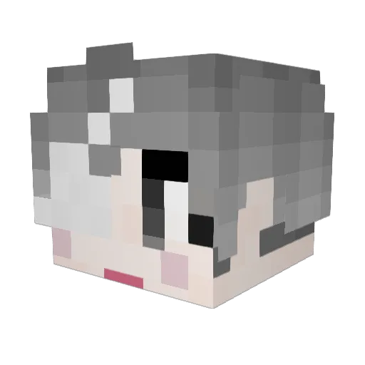 KimPochun Minecraft avatar head, 3D render