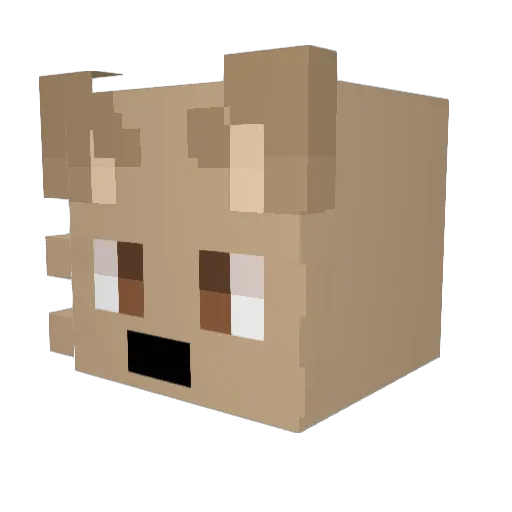 KimRocks Minecraft avatar head, 3D render