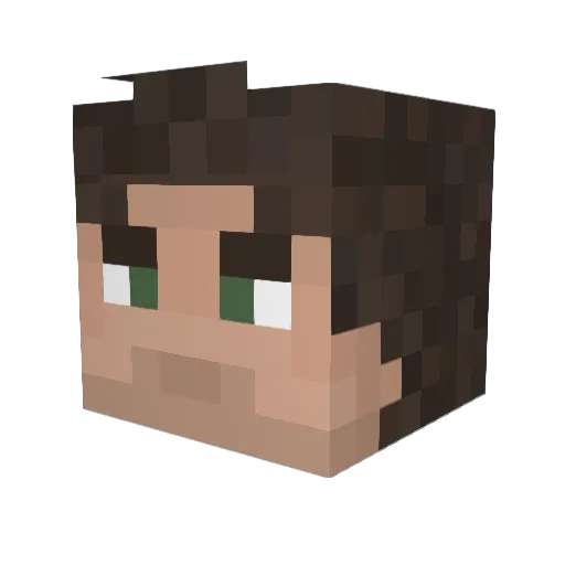 KimRossi Minecraft avatar head, 3D render