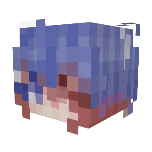 KimX28 Minecraft avatar head, 3D render