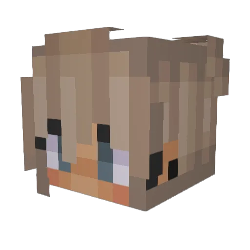 Kim_0516 Minecraft avatar head, 3D render