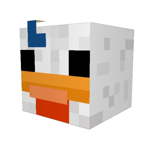Kim_Cancer Minecraft avatar head, 3D render