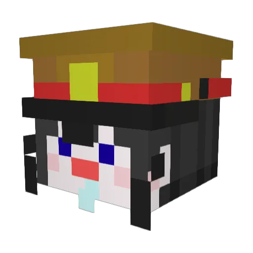 Kim_Damew Minecraft avatar head, 3D render