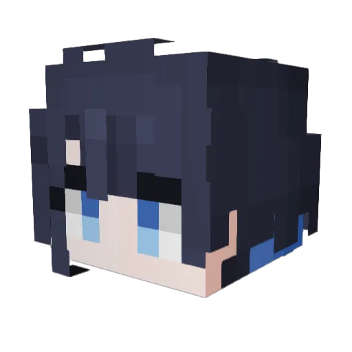 Kim_DoRyeong Minecraft avatar head, 3D render
