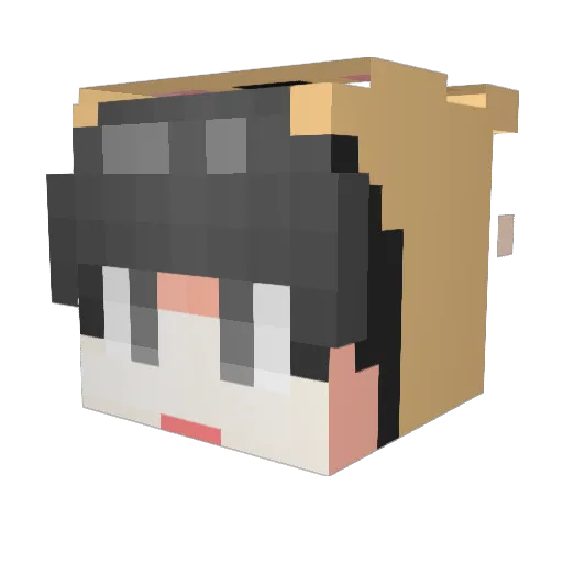 Kim_Gomdor Minecraft avatar head, 3D render
