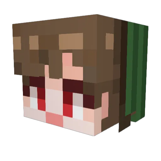 Kim_Ini Minecraft avatar head, 3D render