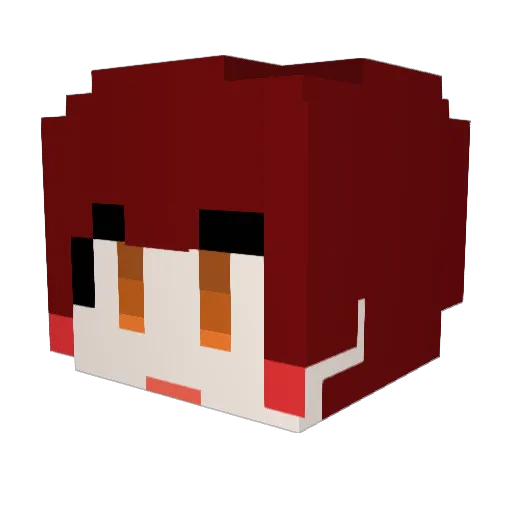 Kim_J_ANG Minecraft avatar head, 3D render