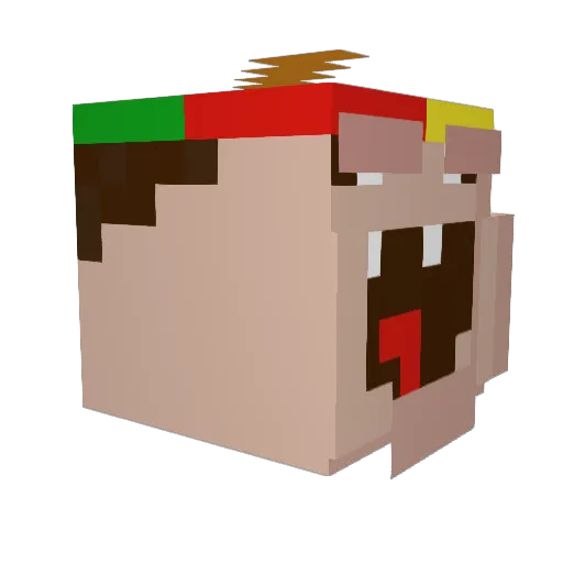 Kim_Jong_unNB Minecraft avatar head, 3D render