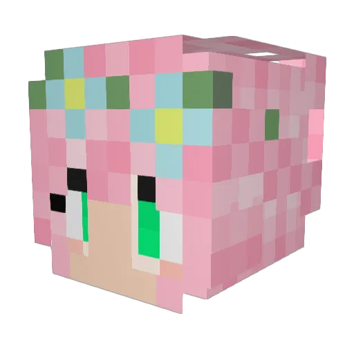 Kim_Lali_Yoo Minecraft avatar head, 3D render