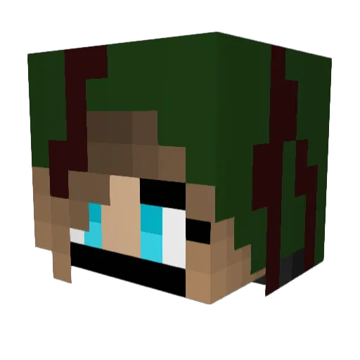 Kim_Lizza Minecraft avatar head, 3D render