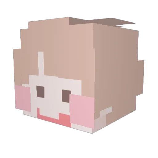 Kim_Mile Minecraft avatar head, 3D render