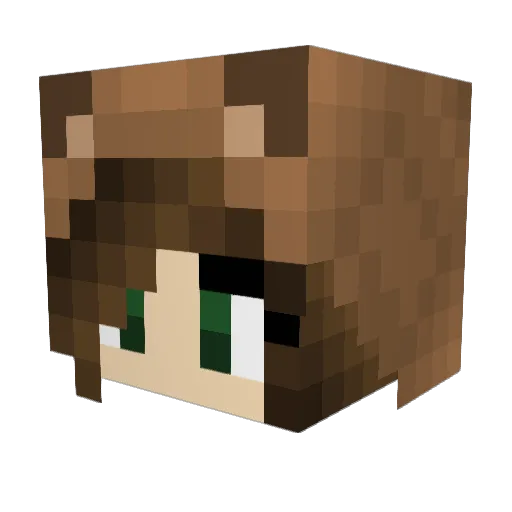 Kim_Yuki Minecraft avatar head, 3D render