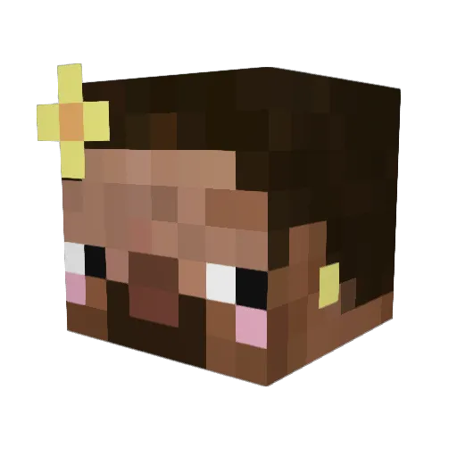 Kim__meow Minecraft avatar head, 3D render