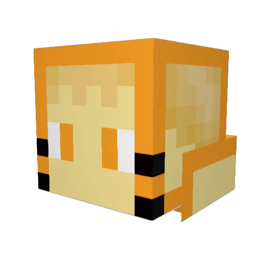 Kim_and_Tom Minecraft avatar head, 3D render
