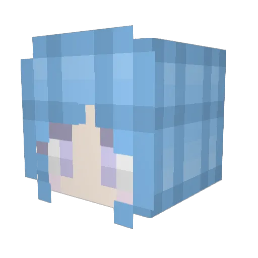 Kimadan Minecraft avatar head, 3D render
