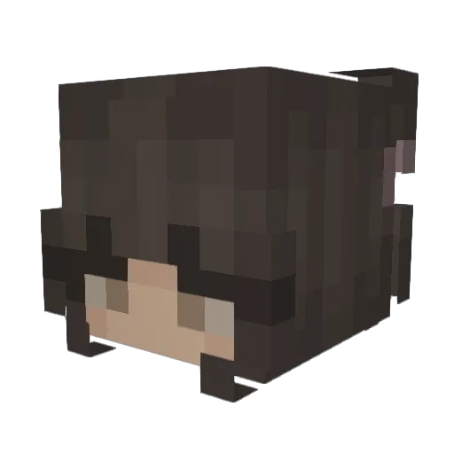 Kimaku Minecraft avatar head, 3D render