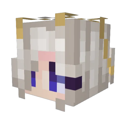 Kimaria Minecraft avatar head, 3D render