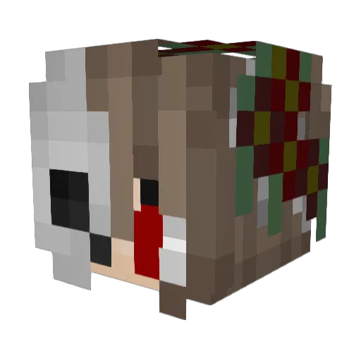 Kimasik Minecraft avatar head, 3D render