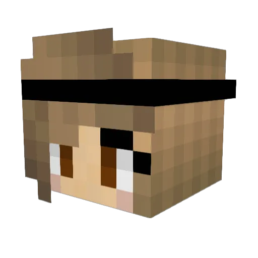 Kimbasaurus Minecraft avatar head, 3D render