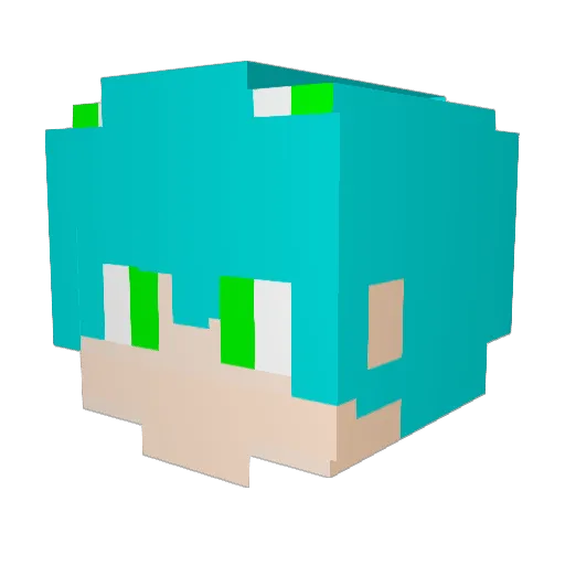 Kimbbang_ Minecraft avatar head, 3D render