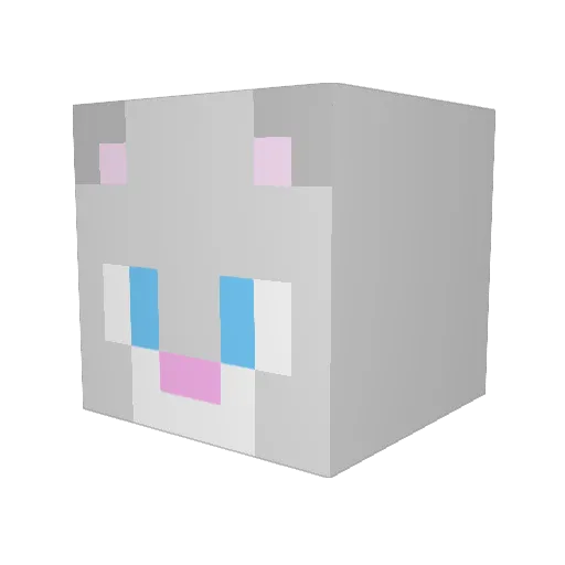 Kimber88 Minecraft avatar head, 3D render