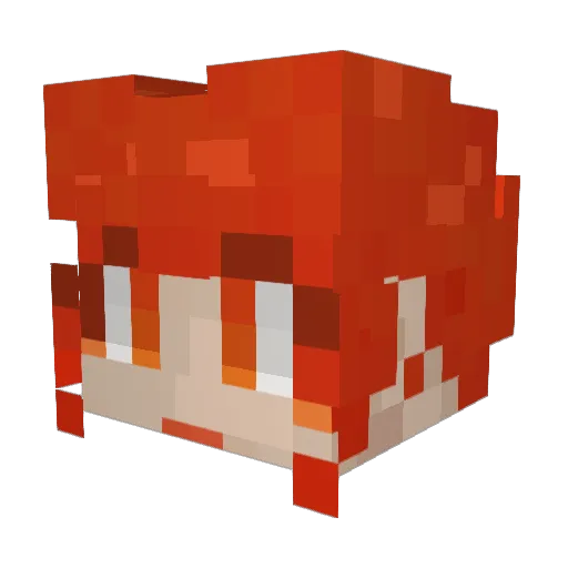Kimcarrot04 Minecraft avatar head, 3D render