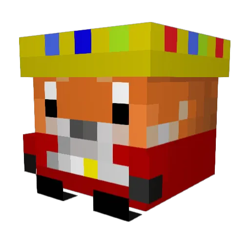 Kimception Minecraft avatar head, 3D render