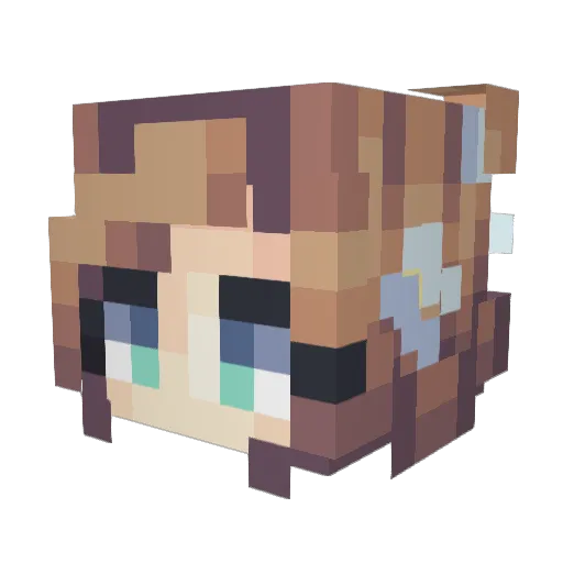 KimchiCat Minecraft avatar head, 3D render