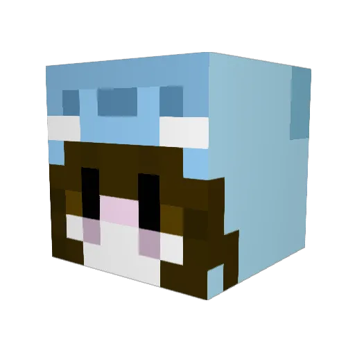KimchiMom Minecraft avatar head, 3D render