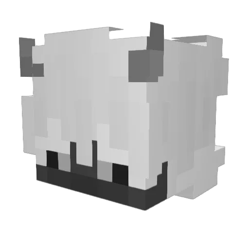 KimeF Minecraft avatar head, 3D render
