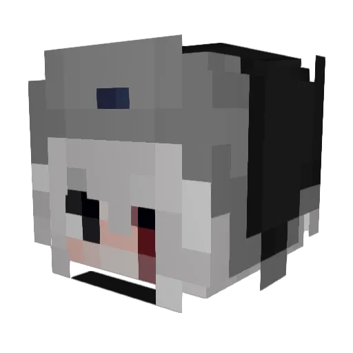 Kimi0717 Minecraft avatar head, 3D render