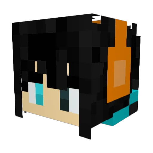 KimiHana Minecraft avatar head, 3D render